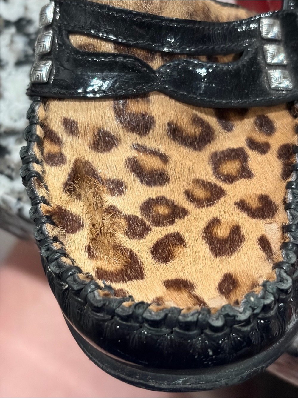 BRIGHTON Mohawk Leopard Print Calf Hair Loafers - Picture 9 of 9